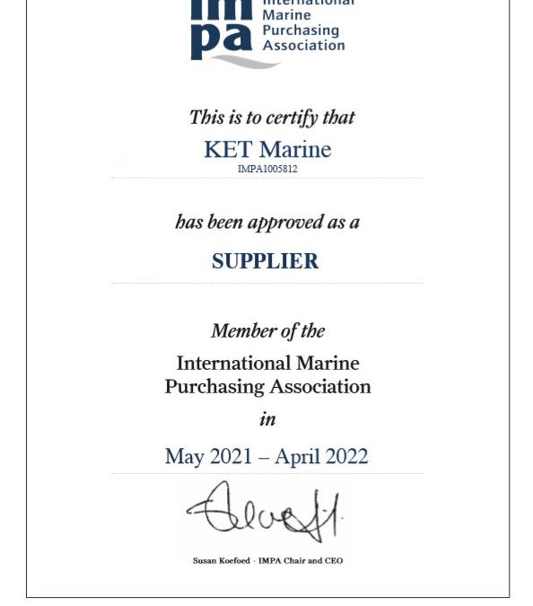 IMPA membership certificate